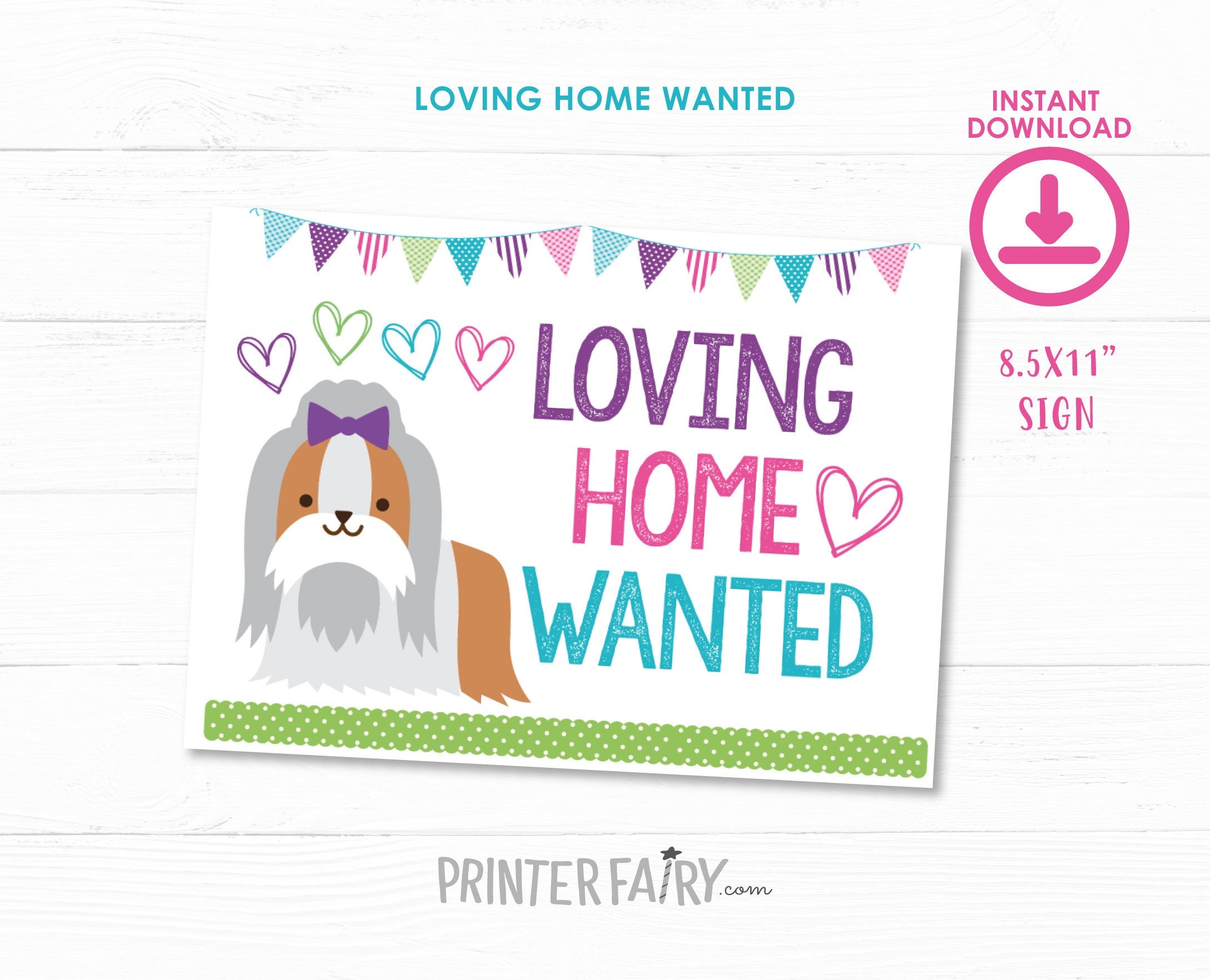 Puppy Adoption Party Printables, 3 Signs (Digital Download)