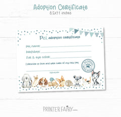 Puppies & Kitties Adoption Party Signs, Pet Birthday Decor (Instant Download)