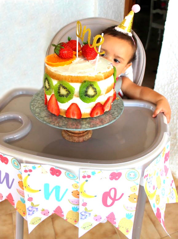 Fruit Birthday Banner, Tutti Frutti Party Decorations (Editable, Instant Download)