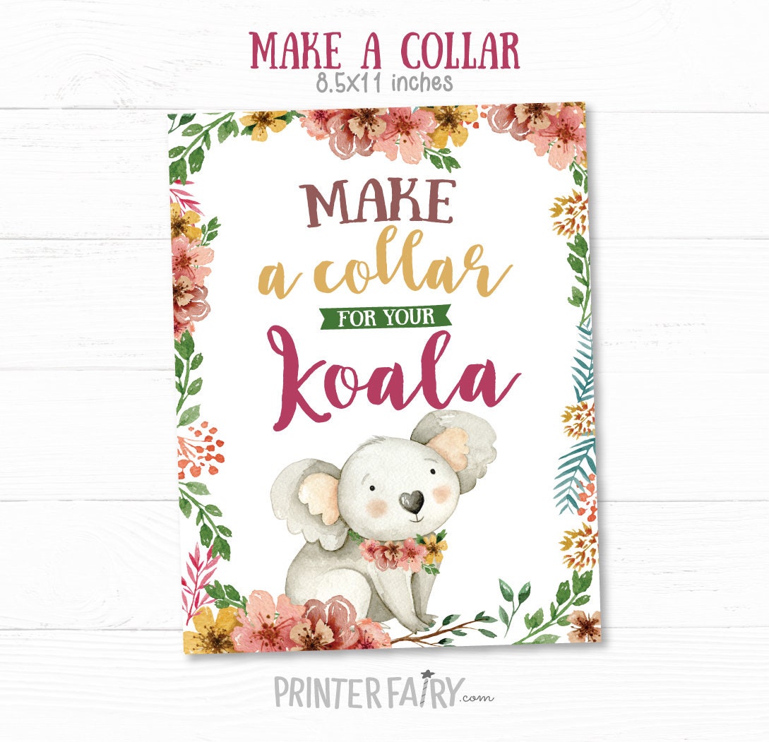 Koala Adoption Party Games, Printable Adoption Center Signs (Instant Download)