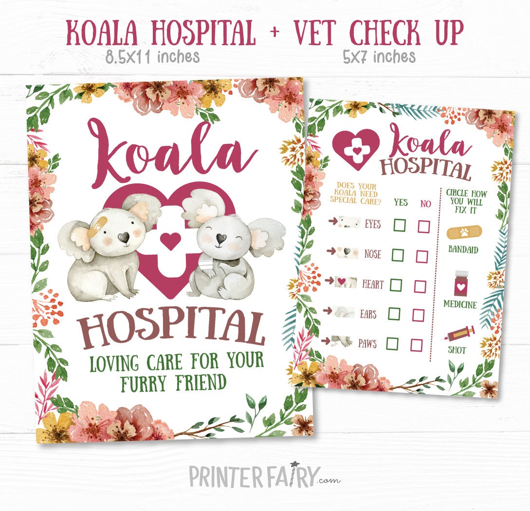 Koala Adoption Party Games, Printable Adoption Center Signs (Instant Download)