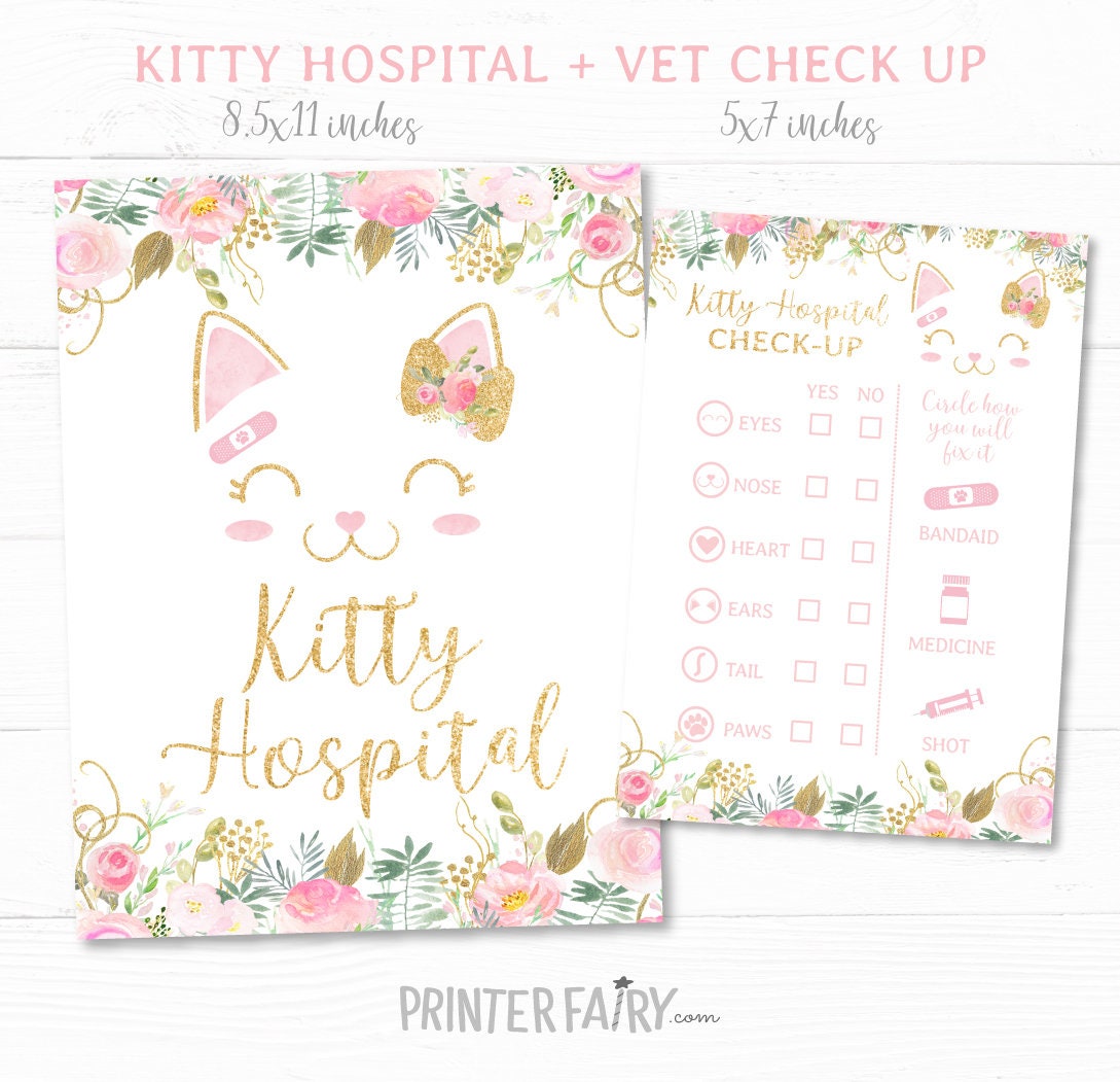 Kitty Party Games, Floral Cat Adoption Birthday (Instant Download)