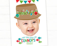 Personalized Fishing Birthday Game, Pin the Lure Party Activity (Digital Download)