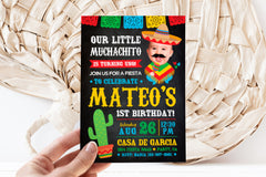Fiesta Birthday Invitation Personalized with your Photo for any age, Digital or Printable Design