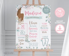 Floral Horse First Birthday Banner, Cowgirl Party (EDITABLE, Instant Download)