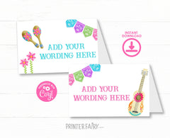 Fiesta Cinco de Mayo Food Cards, Instant Download