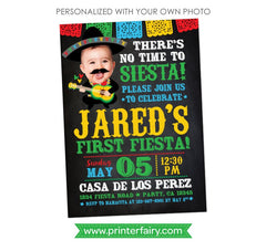 Fiesta 1st Birthday Invitation, Mariachi Theme (Digital Personalized Invitation)