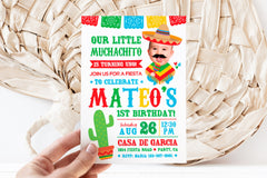 Fiesta Birthday Invitation, Muchachito Theme (Digital Personalized Invitation)