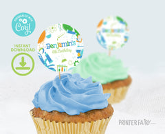 Editable Science Birthday Party Toppers, Printable Labels (Digital Download)