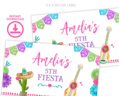 Fiesta Cinco de Mayo Party Favor Box Label, Instant Download