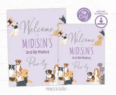 Puppy Adoption Birthday Welcome Sign, Dog Pawty Decor (Digital)