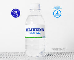 Soccer Pool Party Water Bottle Label, Editable Birthday (Digital)