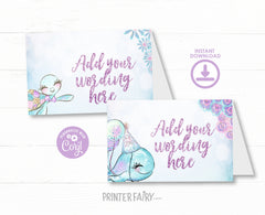 Under The Sea Party Food Tents, Sea Animals, Editable Labels (Instant Download Printable