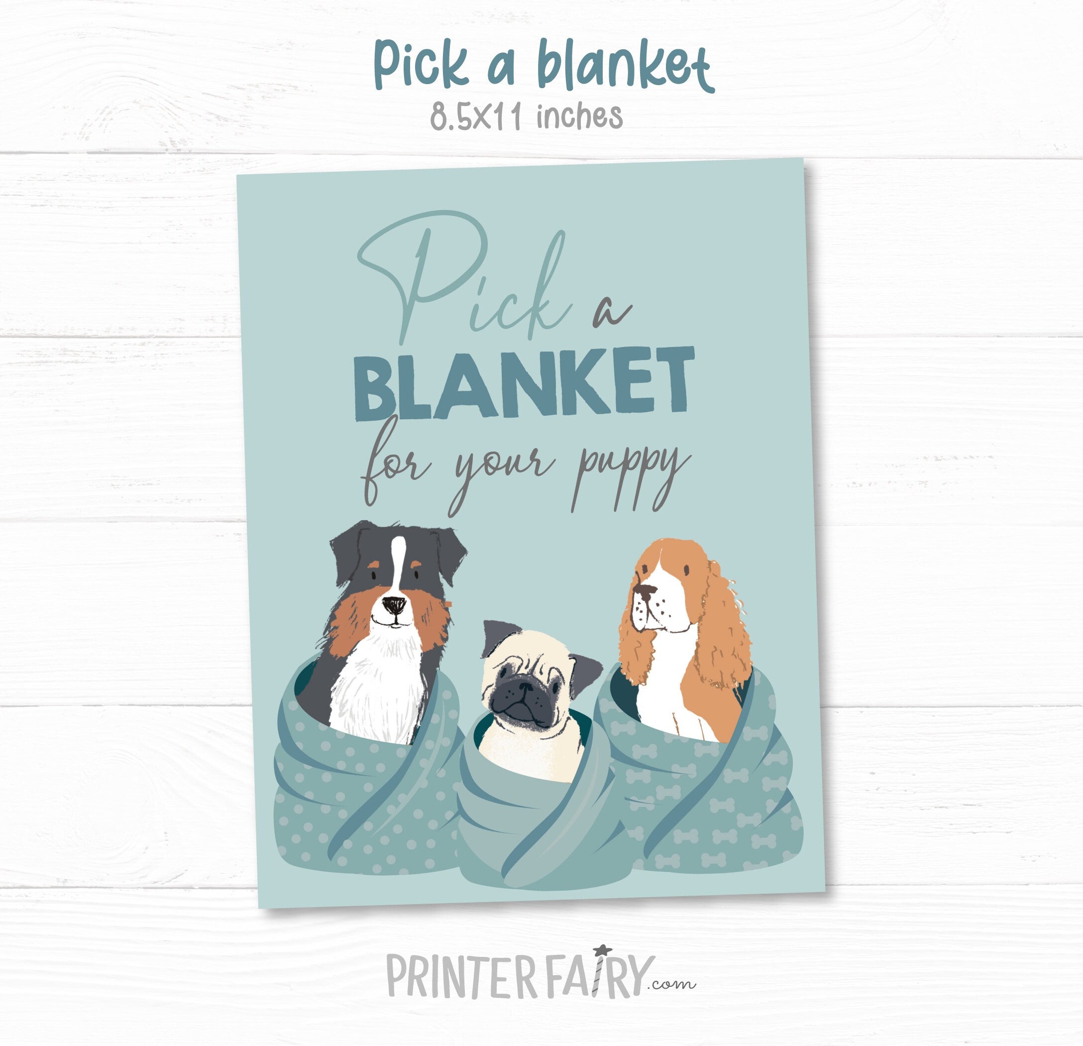 Puppy Adoption Birthday Party Games, 7 Files (Instant Download)
