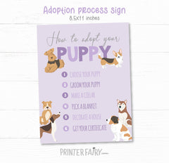 Puppy Adoption Party Games, Signs, Decor (Instant Download)