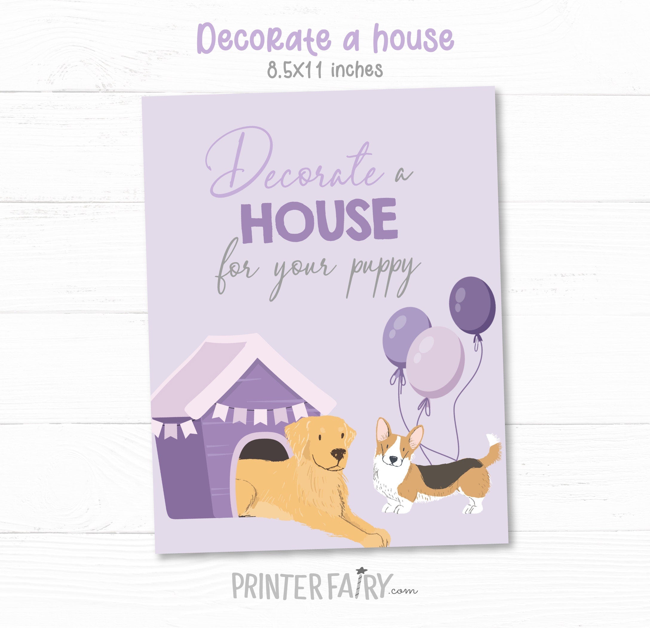 Puppy Adoption Party Games, Signs, Decor (Instant Download)