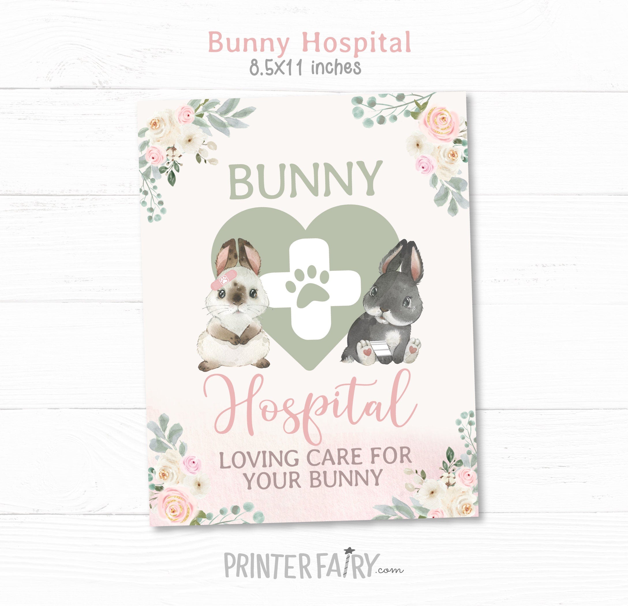 Bunny Adoption Party Kit, Pet Adoption Station (Instant Download)
