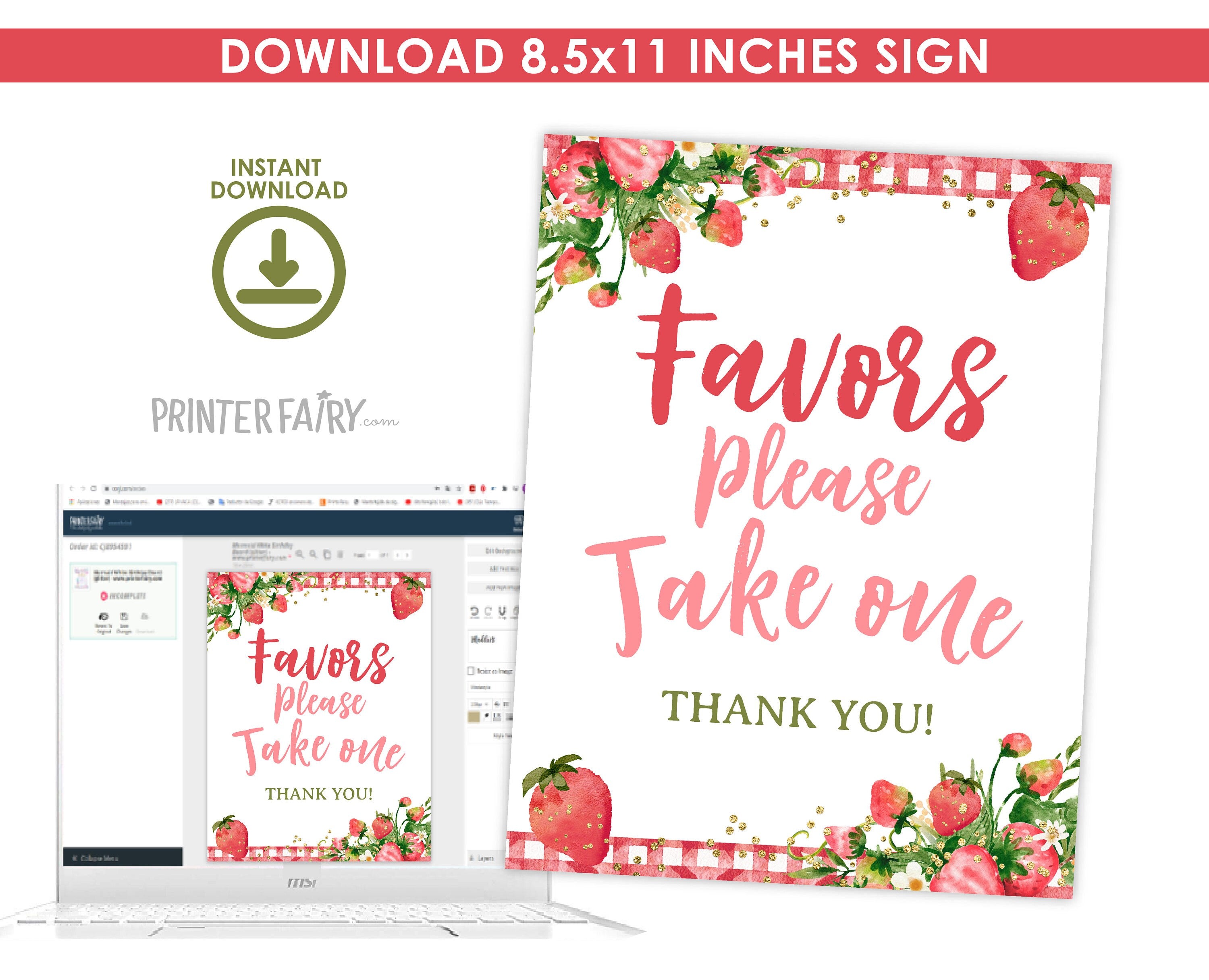 Strawberry Baby Shower Games, Girl Sprinkle Activities (Digital Download)