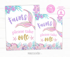 Mermaid Baby Shower Games Sign, Editable Mermosa Bar, Books & Gifts (Digital Download)
