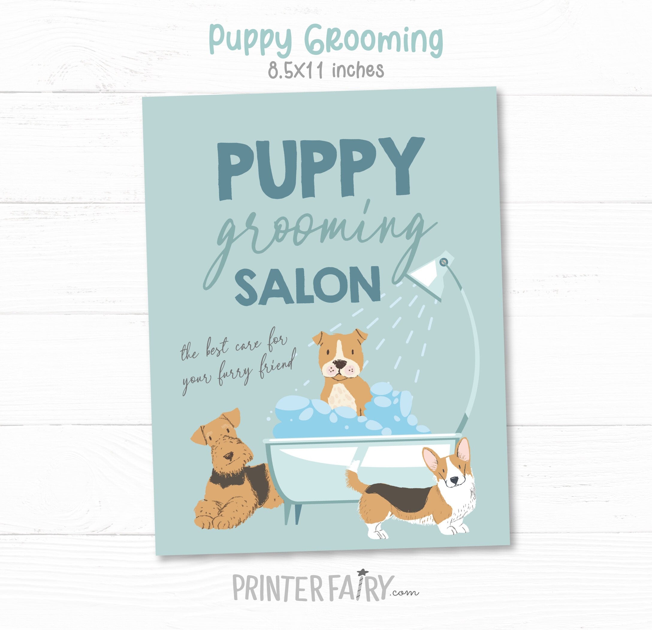 Puppy Adoption Birthday Party Games, 7 Files (Instant Download)
