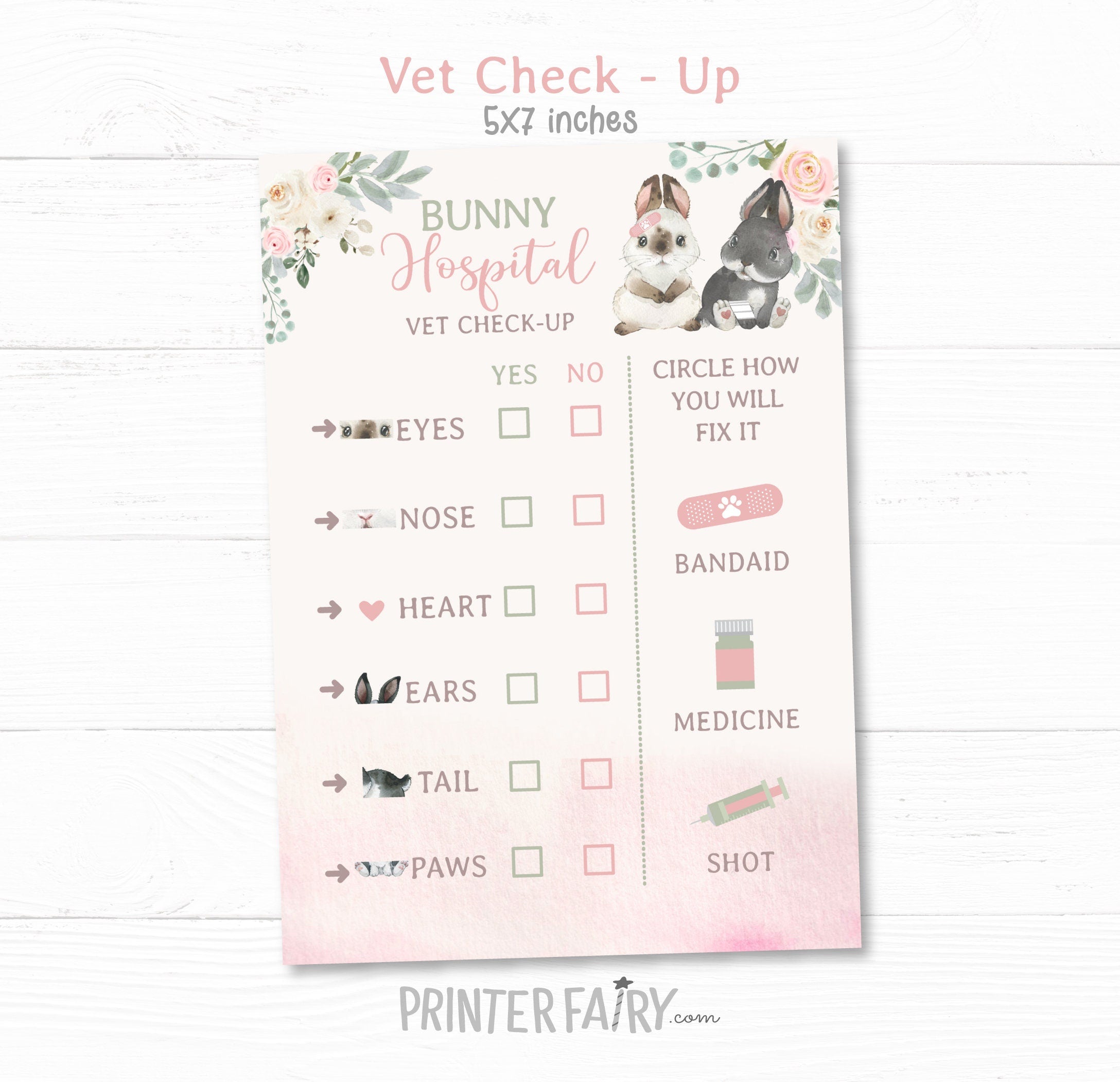 Bunny Adoption Party Kit, Pet Adoption Station (Instant Download)