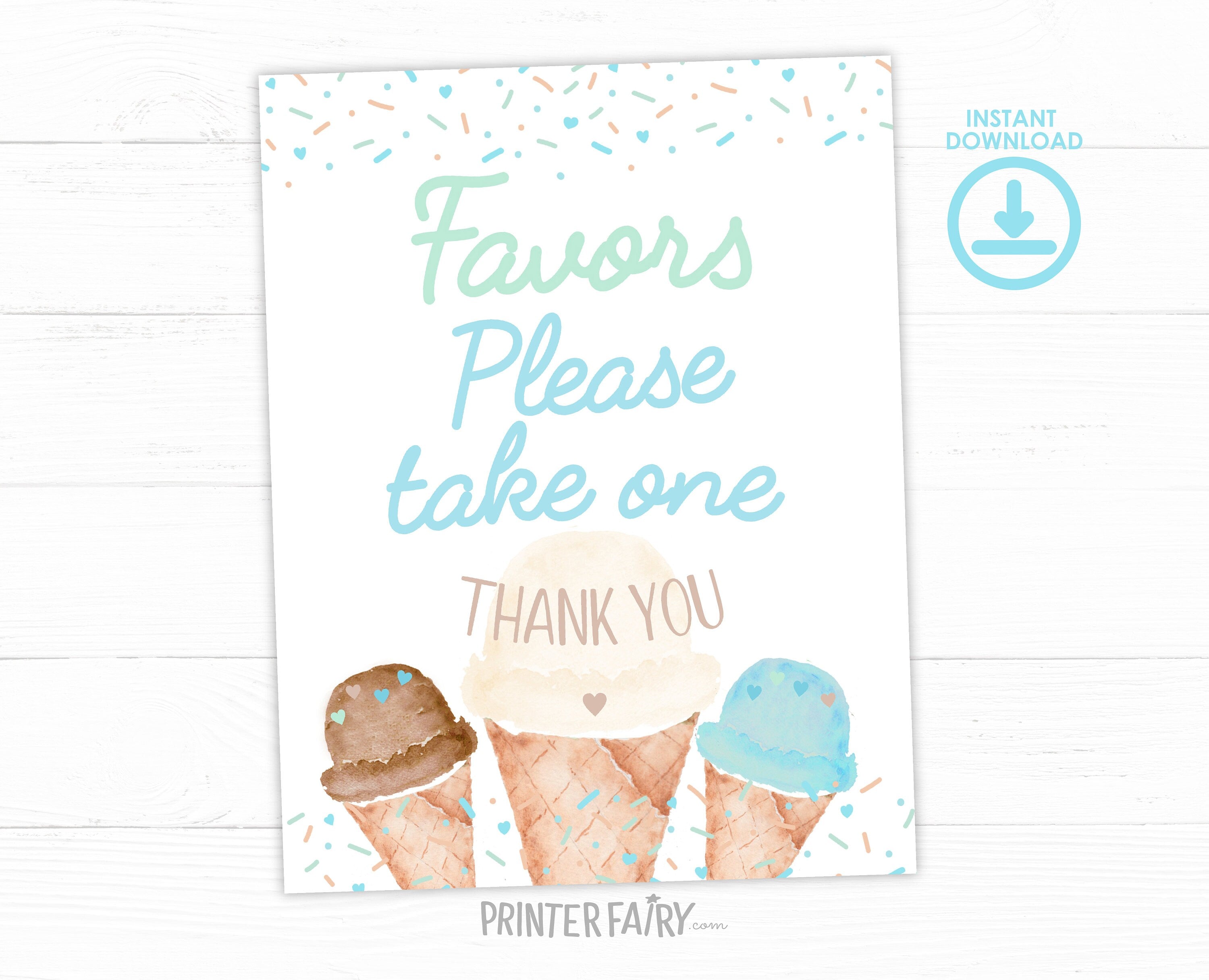 Ice Cream Baby Shower Games Bundle Editable Templates (Digital INSTANT Download)