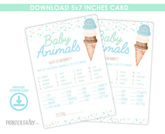 Ice Cream Baby Shower Games Bundle Editable Templates (Digital INSTANT Download)