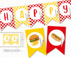 BBQ Party Banner Editable Template, Digital Printable Design, Instant Download