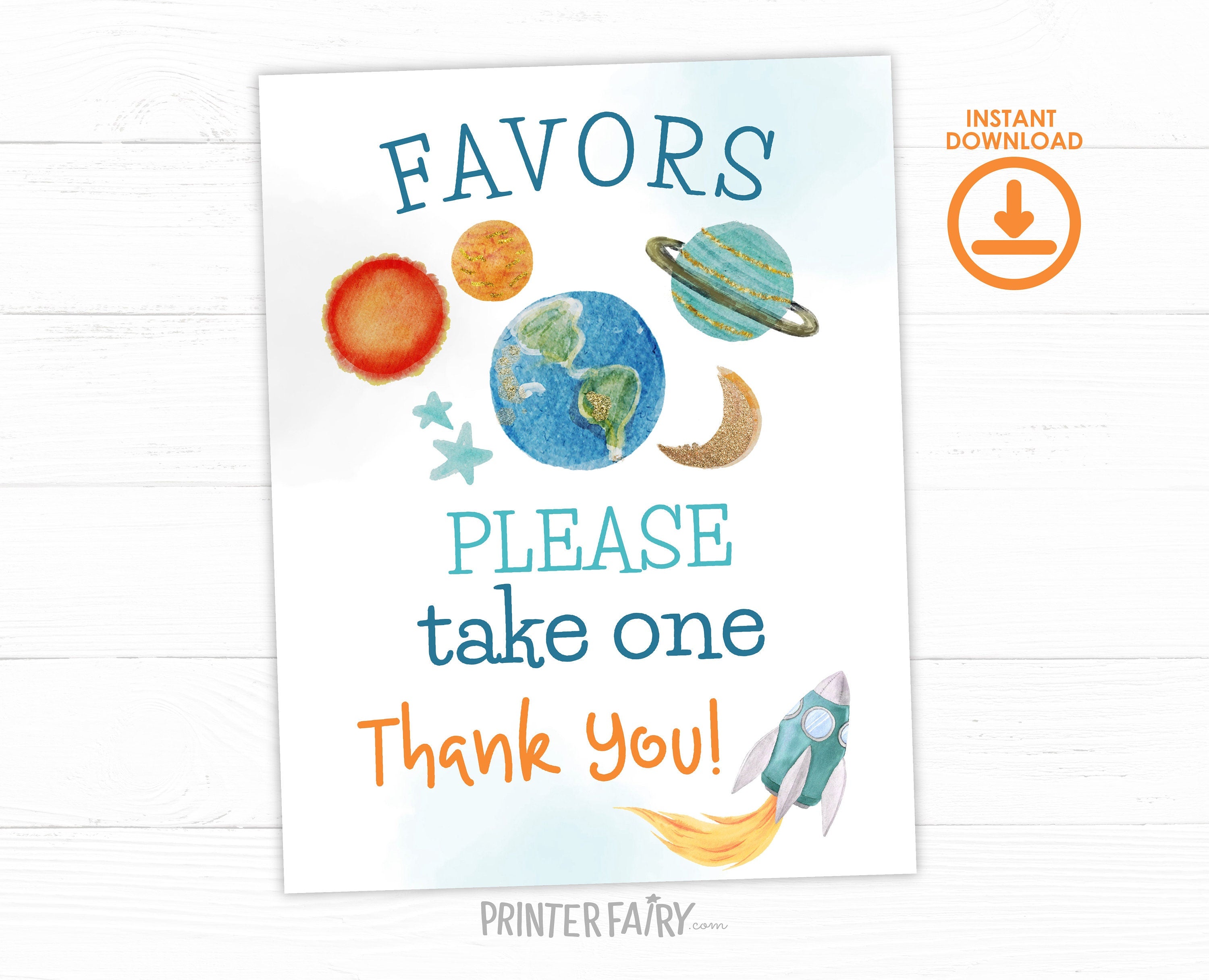Space Baby Shower Games Pack, Outer Space Theme (Digital Download)