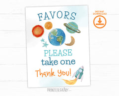 Space Baby Shower Games Pack, Outer Space Theme (Digital Download)