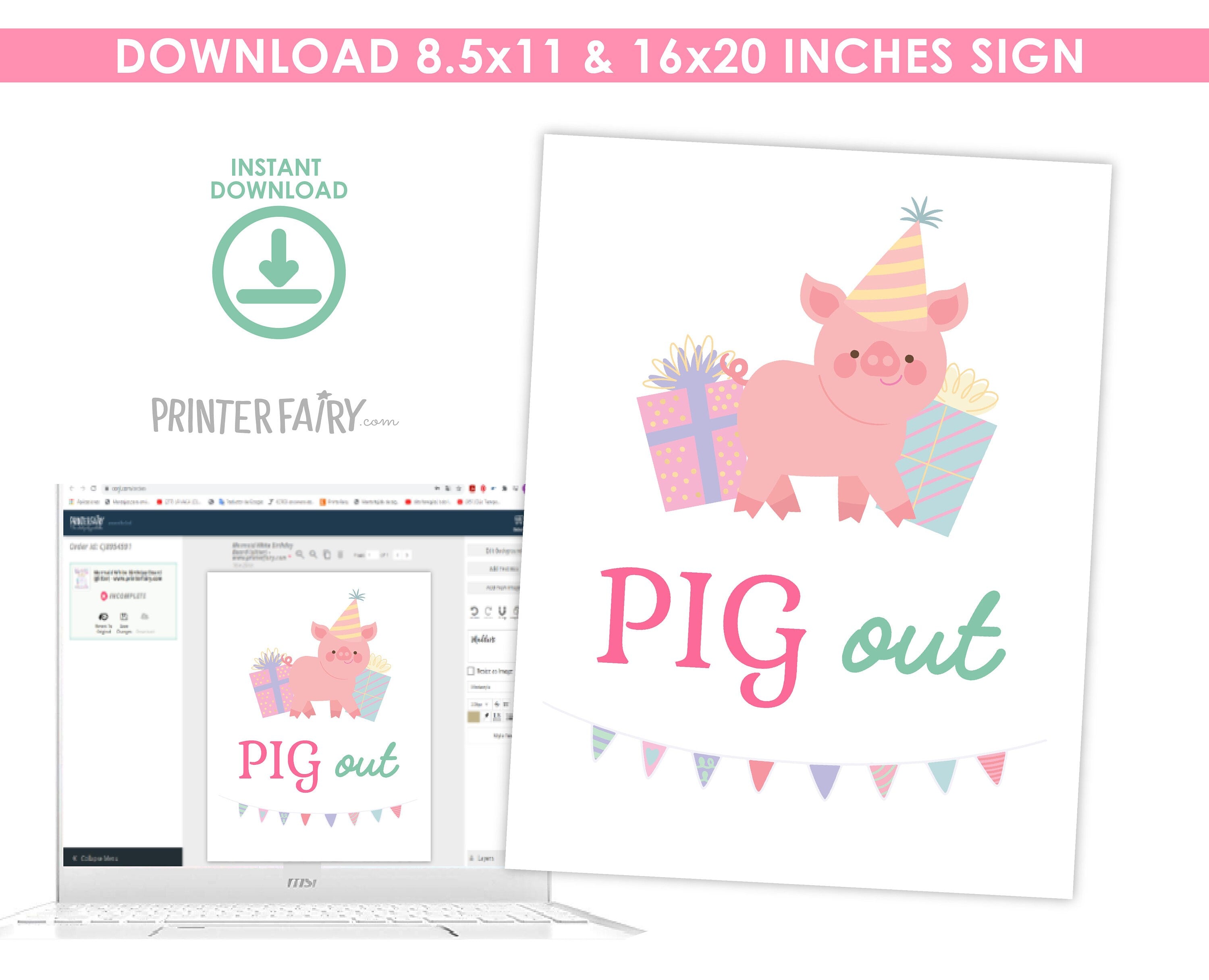 Farm Birthday Party Games, Cute Animals, Pink Barnyard Decor (Digital Download)