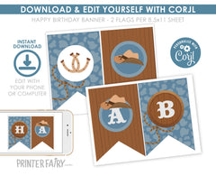 Editable Rodeo Birthday Banner, Wild West Garland (Digital Download)