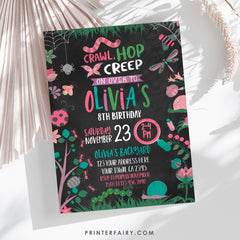 Bugs Birthday Invitation, Creepy Crawlers Party (Digital Invite)