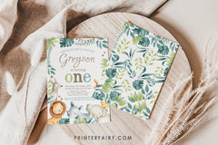 Wild One Safari Birthday Bundle, Party Decorations (Instant Download)