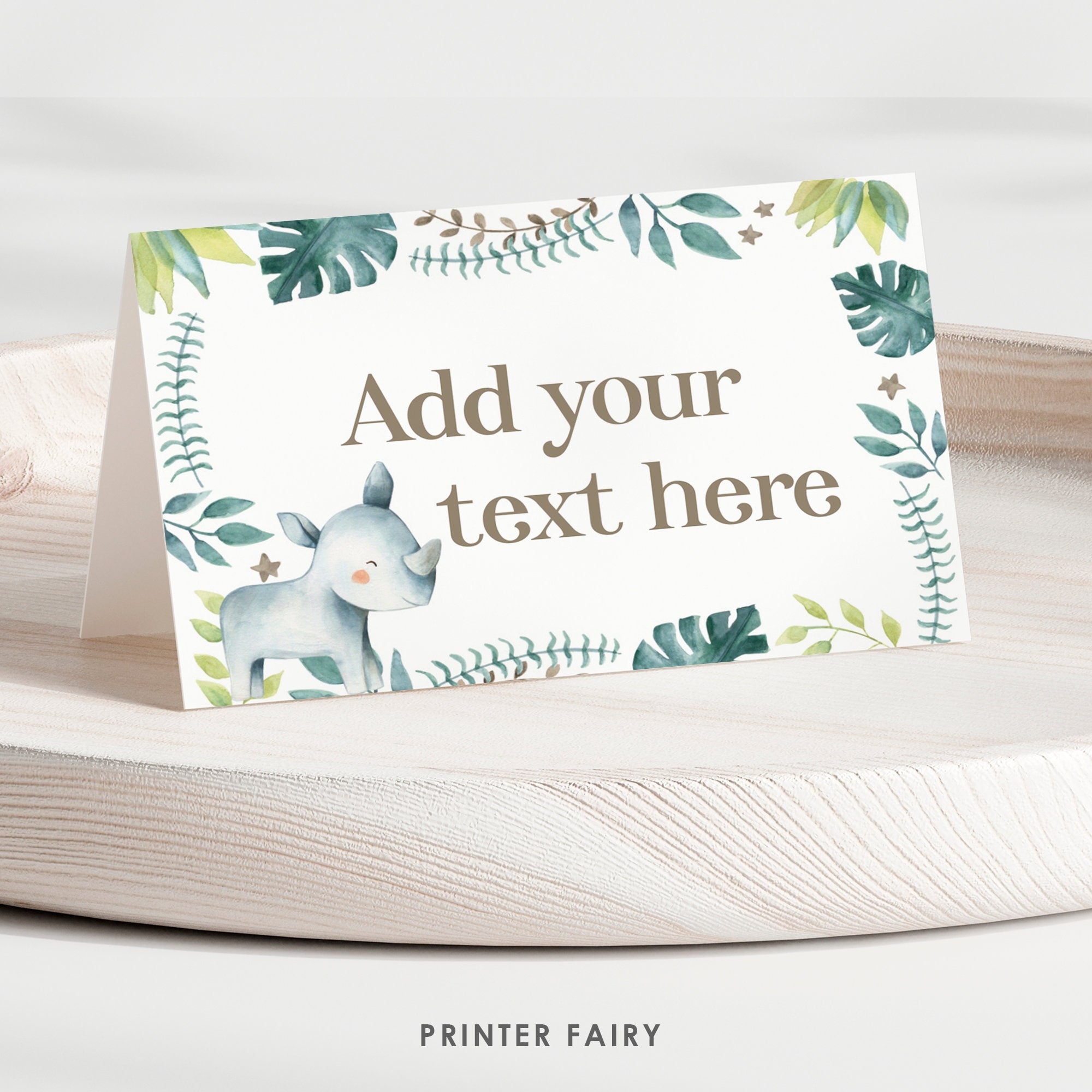 Safari Food Tents, Wild One Birthday, Jungle Animals Decor (Instant Download)