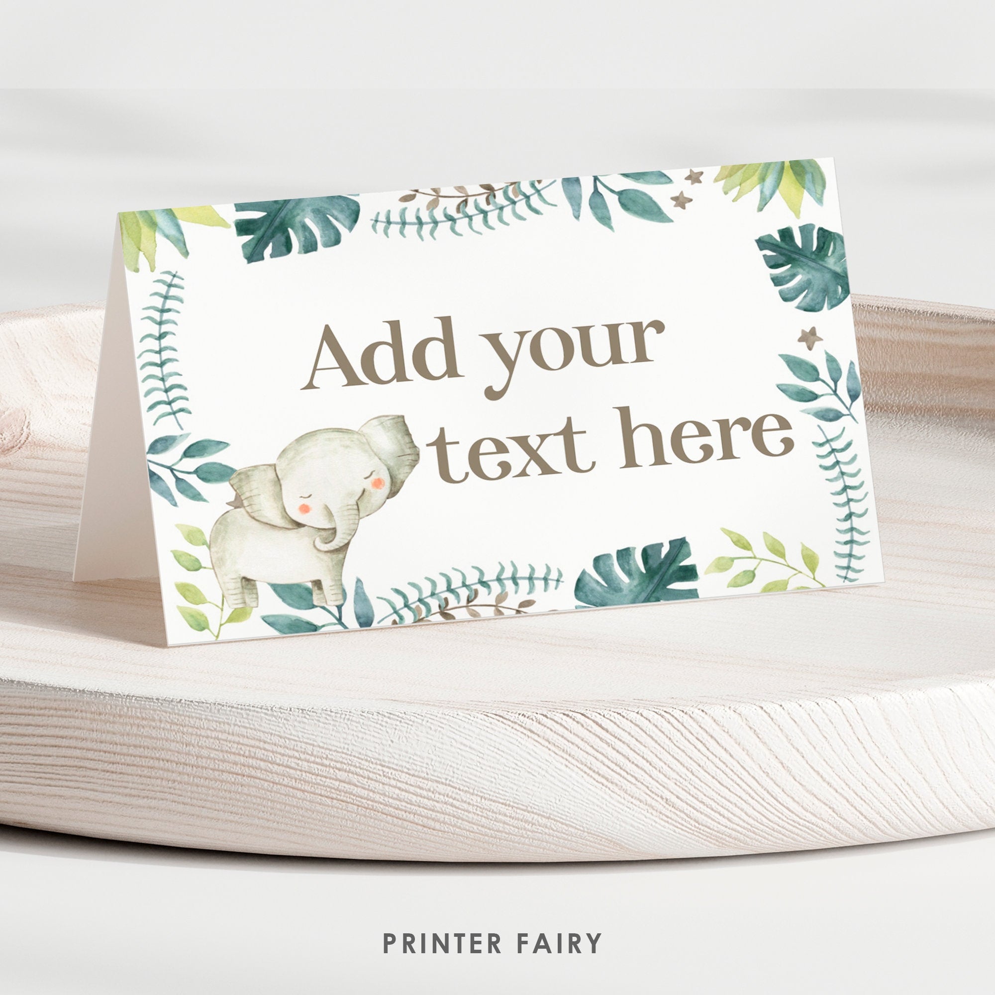Safari Food Tents, Wild One Birthday, Jungle Animals Decor (Instant Download)