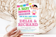 Fiesta Baby Shower Invitation, Little Señorita, Editable (Instant Download)