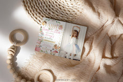 Editable Fairy Tea Party 4th Birthday Invitation with Photo (Digital)