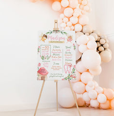 Editable Fairy First Birthday Milestones Sign, Princess Garden (Digital Download)