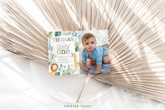 Wild One 1st Birthday Invitation with Photo, Edit yourself