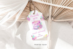 Candle Gift Tag, Floral Editable Label Template, Instant Download
