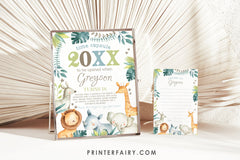 Wild One Safari Birthday Bundle, Party Decorations (Instant Download)