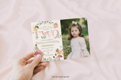 Editable Fairy 2nd Birthday Invitation: Floral Garden Party (Corjl Template)