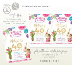 Fiesta Birthday Invitation, Editable Mexican Party Invite (Digital Download)
