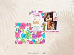 Cafecito y Chisme Fiesta Birthday Invitation with Photo (Digital Download)