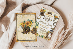 Rustic Cowgirl Baby Shower Invitation: Rodeo Western Theme (Editable, Digital Download)