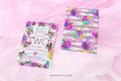 Fairy 2nd Birthday Invitation, Editable Fairies Theme (Digital Download)