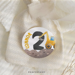 Construction Cupcake Toppers: Truck Birthday Party Decor (Editable, Instant Download)