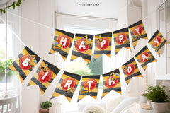 Construction Birthday Banner: Editable Truck Party Garland (Digital Download)