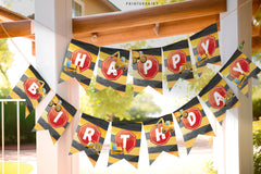 Construction Birthday Banner: Editable Truck Party Garland (Digital Download)